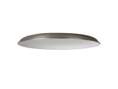 Briciole Round Flat Metal 35cm Lampshade, Brushed Nickel