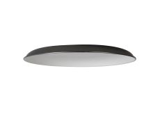 Briciole Round Flat Metal 35cm Lampshade, Black Chrome
