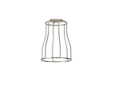 Briciole Tall Round 14cm Wire Cage Shade With Angled Sides, Brushed Nickel