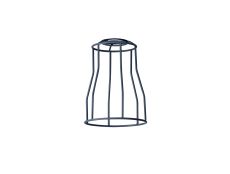 Briciole Tall Round 14cm Wire Cage Shade With Angled Sides, Cool Grey