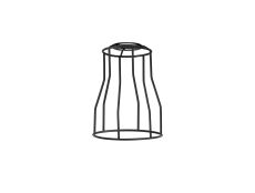 Briciole Tall Round 14cm Wire Cage Shade With Angled Sides, Black