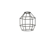 Briciole Hexagon 14cm Wire Cage Shade, Black Chrome
