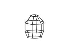 Briciole Hexagon 14cm Wire Cage Shade, Black