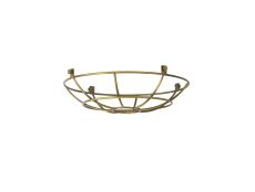 Briciole Clip On Shallow Round 25cm Wire Cage Shade, Gilt Bronze