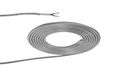 Briciole 1m Silver Braided 2 Core 0.75mm Cable VDE Approved (qty ordered will be supplied as one continuous length)
