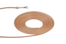 Briciole 1m Rose Gold Braided 2 Core 0.75mm Cable VDE Approved (qty ordered will be supplied as one continuous length)