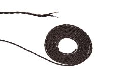 Briciole 1m Dark Brown Braided Twisted 2 Core 0.75mm Cable VDE Approved (qty ordered will be supplied as one continuous length)