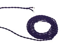Briciole 1m Purple Braided Twisted 2 Core 0.75mm Cable VDE Approved (qty ordered will be supplied as one continuous length)