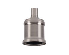 Briciole 5cm Metal Lampholder Kit, Brushed Nickel, E27 c/w Cable Clamp, NOT Suitable For Shades & Cages