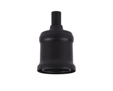 Briciole 5cm Metal Lampholder Kit, Black, E27 c/w Cable Clamp, NOT Suitable For Shades & Cages