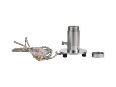 Briciole Table Lamp 1 Light Without Shade, Chrome With Silver Braided Twisted Cable, E27 (Max 60W), Suitable For Shades & Cages