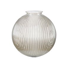 Briciole Acorn Ribbed 25cm Glass Shade (K), 100mm COLLAR REQUIRED,Cognac