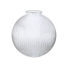 Briciole Acorn Ribbed 25cm Glass Shade (K), 100mm COLLAR REQUIRED,Clear