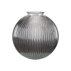 Briciole Acorn Ribbed 25cm Glass Shade (K), 100mm COLLAR REQUIRED,Smoked