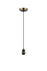 Jestero 12cm Suspension Kit, 1 Light E14, Brass / Satin Black