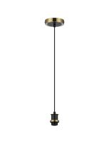 Jestero 12cm Suspension (FRAME ONLY), 1 Light E14, Brass / Satin Black