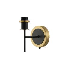 Jestero Wall Light Switched (FRAME ONLY), 1 Light E14, Brass / Satin Black