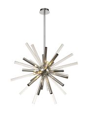 Cazzimperio Pendant 16 Light G9, Clear & Chrome/Polished Chrome