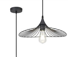 Digimail 40cm Shallow Pendant, 1 x E27, Graphite