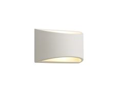 Gelato Rectangular Wall Lamp, 1 x G9, White Paintable Gypsum