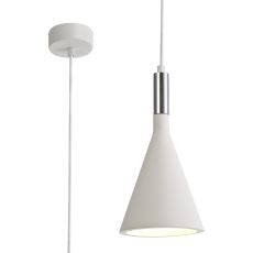 Gelato 16cm Pendant, 1 x E27, White Paintable Gypsum