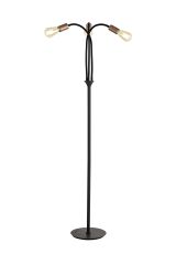 Giacomo Flexible Floor Lamp, 3 Light E27, Satin Black/Brushed Copper