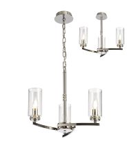 Ginamuro Pendant/Semi Flush, 3 x E14, Polished Nickel