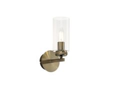 Ginamuro Wall Lamp Switched, 1 x E14, Antique Brass
