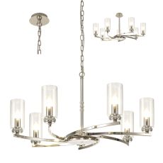 Ginamuro 76cm Pendant/Semi Flush, 7 x E14, Polished Nickel