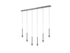 Giuseppe Polished Chrome 6 Light G9 Universal 2m Drop Linear Pendant (FRAME ONLY), For A Vast Range Of Glass Shades