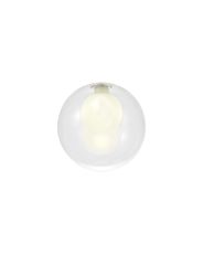 Giuseppe 15cm Round Clear With Inner Frosted Globe (G) Glass Shade