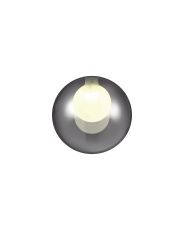 Giuseppe 15cm Round Chrome With Inner Frosted Globe (G) Glass Shade