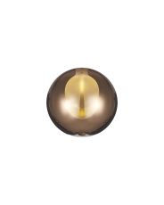 Giuseppe 15cm Round Copper With Inner Frosted Globe (G) Glass Shade