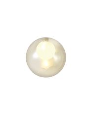 Giuseppe 15cm Round Cognac With Inner Frosted Globe (G) Glass Shade