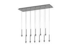 Giuseppe Polished Chrome 12 Light G9 Universal 2m Drop Linear Pendant (FRAME ONLY), For A Vast Range Of Glass Shades
