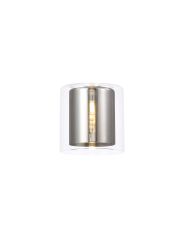 Giuseppe 14x14cm Medium Cylinder Clear Outer And Chrome Inner (H) Glass Shade