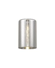 Giuseppe 12x15cm Medium Cylinder (B) Lined Chrome Glass Shade