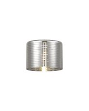 Giuseppe 15x11cm Short Cylinder (B) Lined Chrome Glass Shade