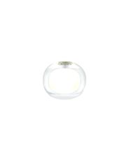 Giuseppe 12x10cm Flattened Round Clear With Inner Frosted Globe (M) Glass Shade
