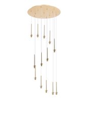 Giuseppe 56cm French Gold 13 Light G9 Universal 2.5m Round Multiple Pendant (FRAME ONLY), For A Vast Range Of Glass Shades