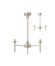 Giuseppe 40cm French Gold 3 Light G9 Universal Telescopic/Semi Flush (FRAME ONLY), For A Vast Range Of Glass Shades