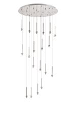 Giuseppe 75cm Polished Chrome 19 Light G9 Universal 3.5m Round Multiple Pendant (FRAME ONLY), For A Vast Range Of Glass Shades