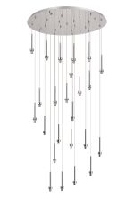 Giuseppe 85cm Polished Chrome 24 Light G9 Universal 5m Round Multiple Pendant (FRAME ONLY), For Vast Range Of Glass Shades, Item Weight: 15.6kg