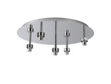 Giuseppe 45cm Polished Chrome Round 5 Light G9 Universal Flush Light (FRAME ONLY), For A Vast Range Of Glass Shades