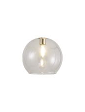Giuseppe 14x12cm Open Mouth (F) Round Clear Globe Glass Shade
