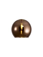 Giuseppe 14x12cm Open Mouth (F) Round Copper Globe Glass Shade