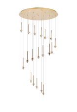 Giuseppe 75cm French Gold 19 Light G9 Universal 3.5m Round Multiple Pendant (FRAME ONLY), For A Vast Range Of Glass Shades