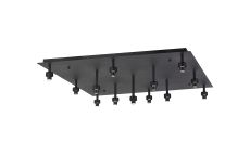 Giuseppe Satin Black Square 13 Light G9 Universal Flush Light (FRAME ONLY), For A Vast Range Of Glass Shades