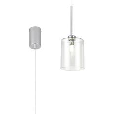 Giuseppe 12cm Single Pendant 2m, 1 x G9, Polished Chrome/Clear Type B Shade