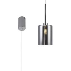 Giuseppe 12cm Single Pendant 2m, 1 x G9, Polished Chrome/Chrome Type B Shade
